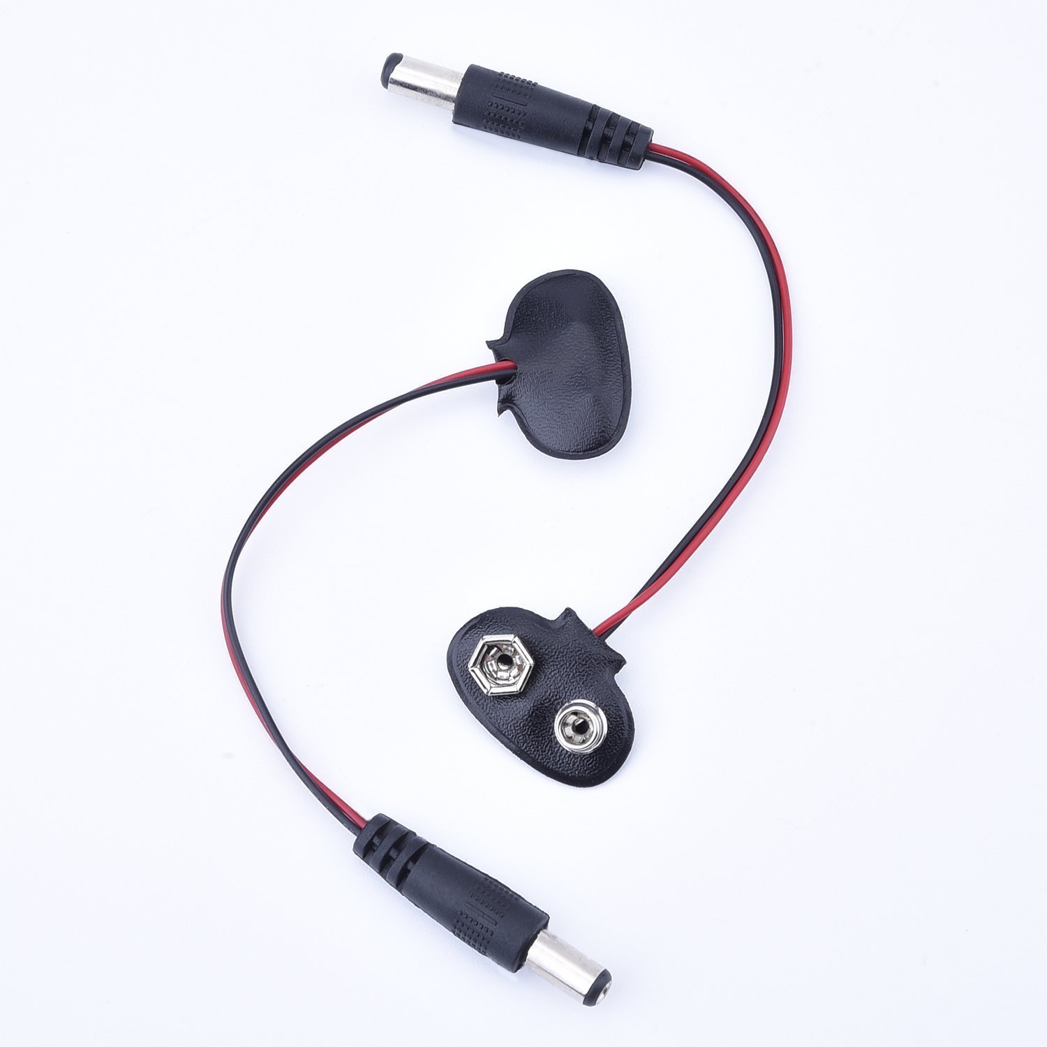 DollaTek 10 szt. 9 V przy??cze do akumulatora kabel klips z 2,1 x 5,5 mm m?ski DC wtyczka sieciowa typ T do Arduino