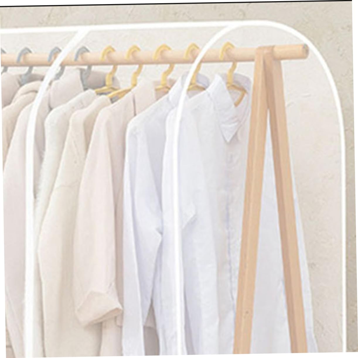 Copertura Appendini Trasparente per Abbigliamento Protezione Antipolvere per Armadio Con Zip Spaziose per Cappotti e Vestiti