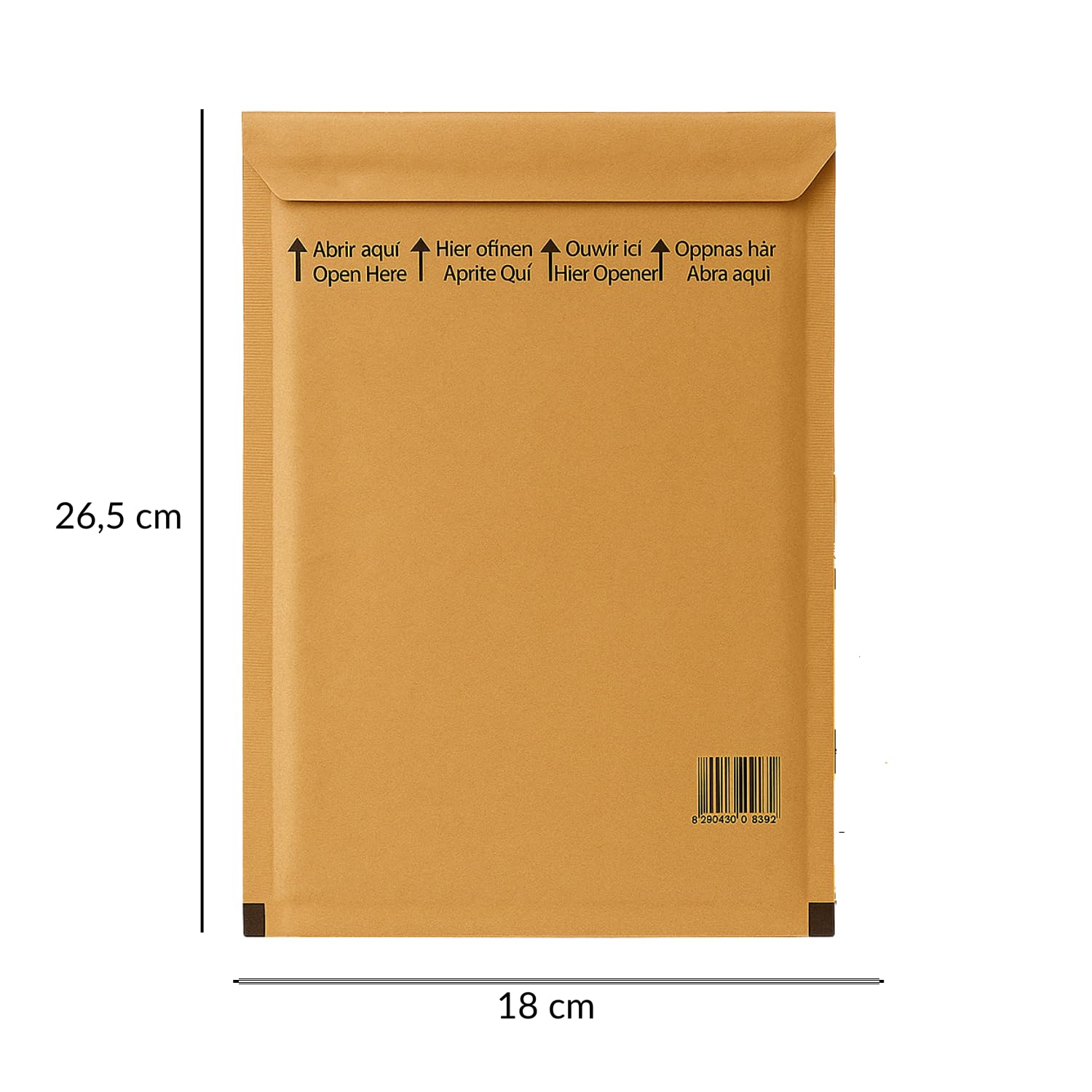 Sobres Acolchados Resistentes con Burbujas Envuelve y Protege. Sobres para Envíos. Sobres Acolchados para Envíos (Marrón Kraft, 26,5x18 cm, 10 Sobres)