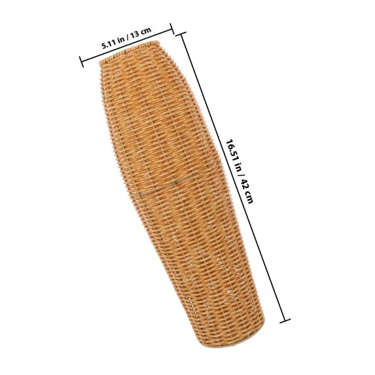 Yardenfun Jarrones Grandes para Suelo de Imitación de Ratán, 2 Unidades, Florero Decorativo de Interior Hecho a Mano, Plástico Resistente y Diseño Rústico para Decoración del Hogar
