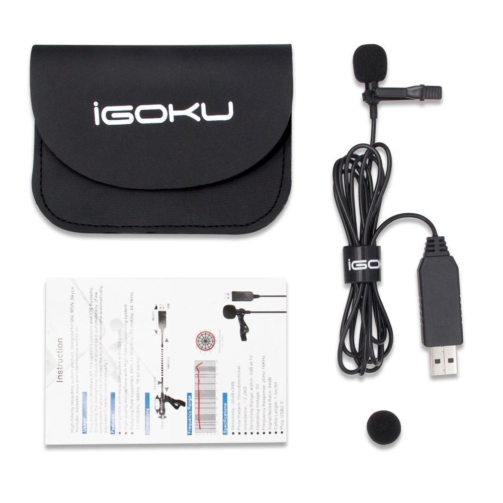 Amazon.co.jp: USBマイク iGOKU ピンマイク PC用マイク コンピュータ用