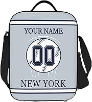 Vista 28 de Fiambrera personalizada con cualquier nombre y cualquier número, correa ajustable personalizada, bolsas de almuerzo con aislamiento deportivo