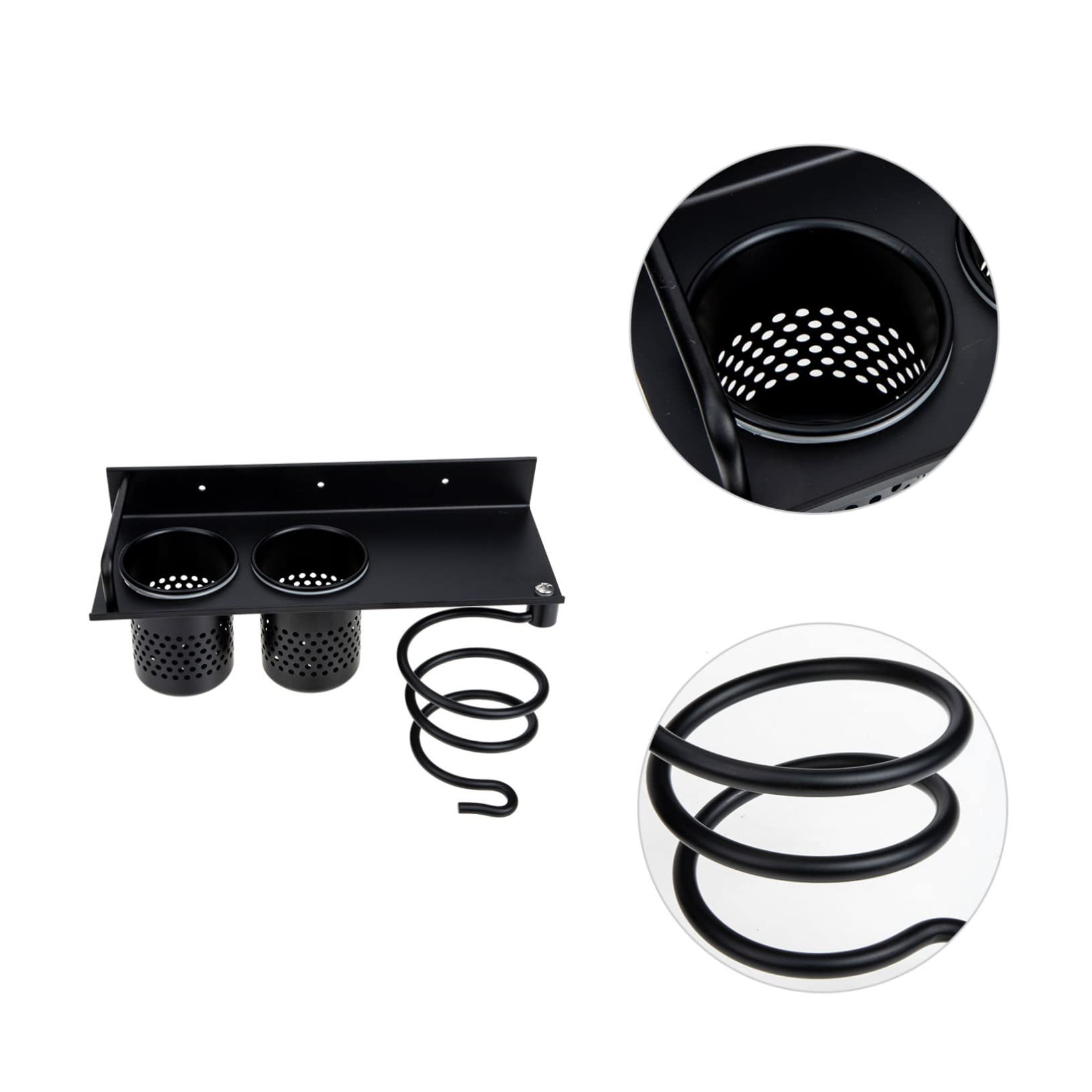 TOPBATHY Porta Asciugacapelli Parete Organizzatore Per Strumenti Per Capelli Supporto Senza Foratura Per Piastra e Arricciacapelli