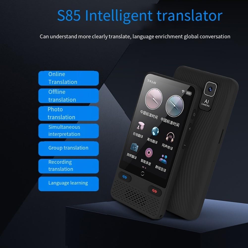 Traduttore vocale multilingue in tempo reale per l'acquisizione di lingue di viaggio e la partecipazione a conferenze con supporto completo per la traduzione offline (S80 Pro)