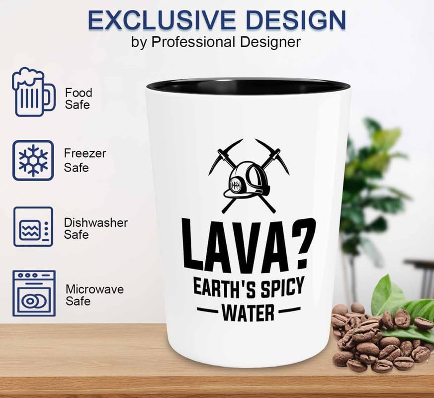 Miniatura 3 de Luxe Gifting Geologist Shot Glass 1.5oz - Tierra agua picante - Regalo de geología Escalada Rock Hunter Ciencias de la Tierra Geógrafos Geo Prof