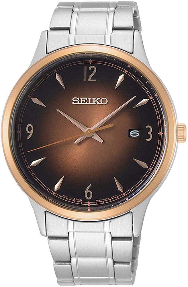 Seiko Stainless Steel Analog Brown Dial Men Watch-Sgeh90P1, Bandcolor-Silver (B07W4C78TH) Amazon Price History, Amazon Price Tracker