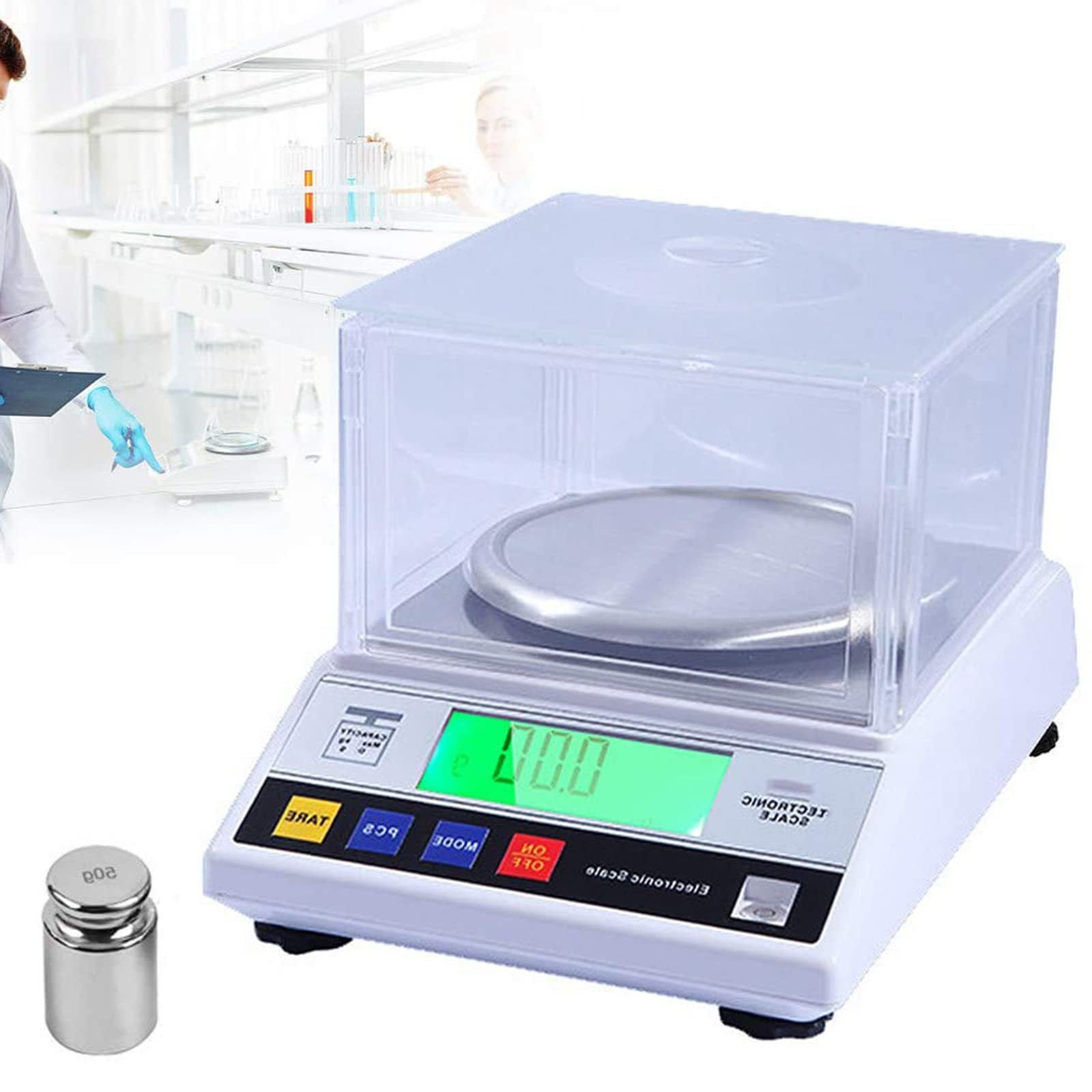 Báscula de Laboratorio Digital de Alta precisión 300 g/600 g/1000 g/2000 g x 0,01 g Balanza analítica de Alta precisión, para la Industria de joyería de Cocina,，300g/0.1g