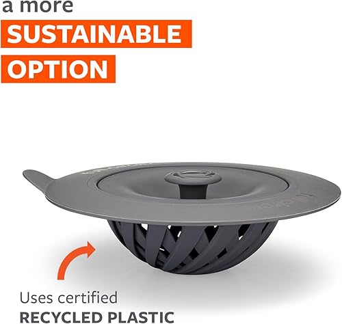 Miniatura 4 de Full Circle Sinksational - Colador para fregadero con tapón, color gris