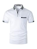 Mens Polo Shirts Short Sleeve Shirts for Men Casual Cotton Collared T Shirt Golf Shirts Stylish Tops