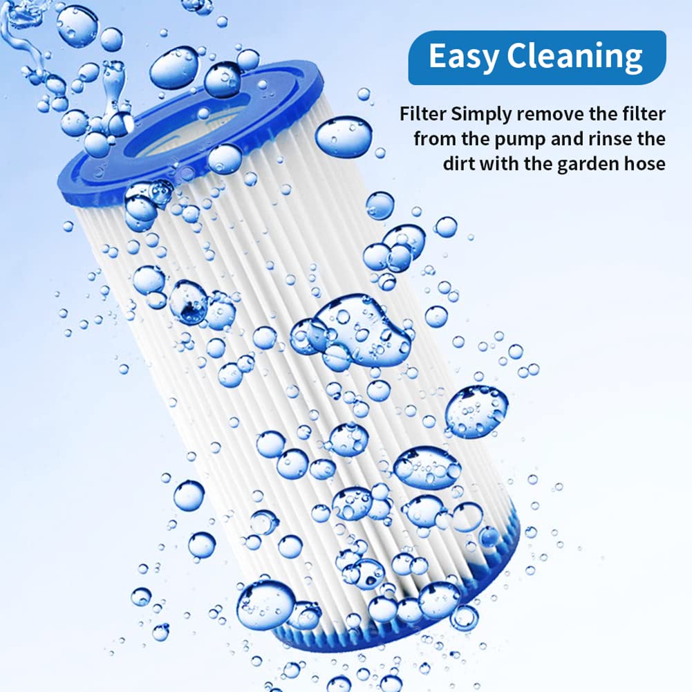 YanBan Filtres de Rechange de Type A/C compatibles avec Best-Way 58012 la Cartouche filtrante, Lot de 6 filtres de Pompe de Piscine pour Best-Way de Type Cartouches filtrantes