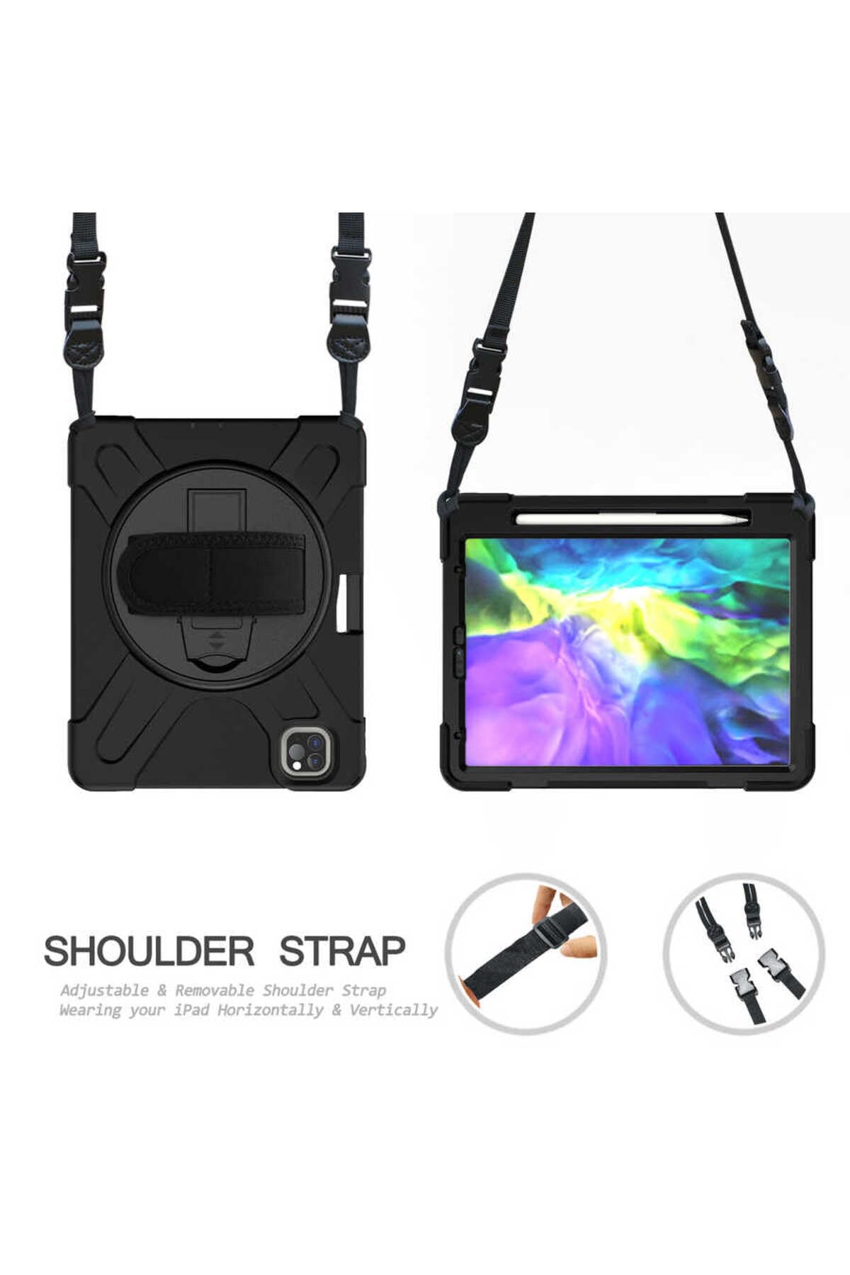 CONSTRAIN - iPad Pro ile Uyumlu 11 2020 (2.Nesil) Defender Tablet Silikon - Siyah