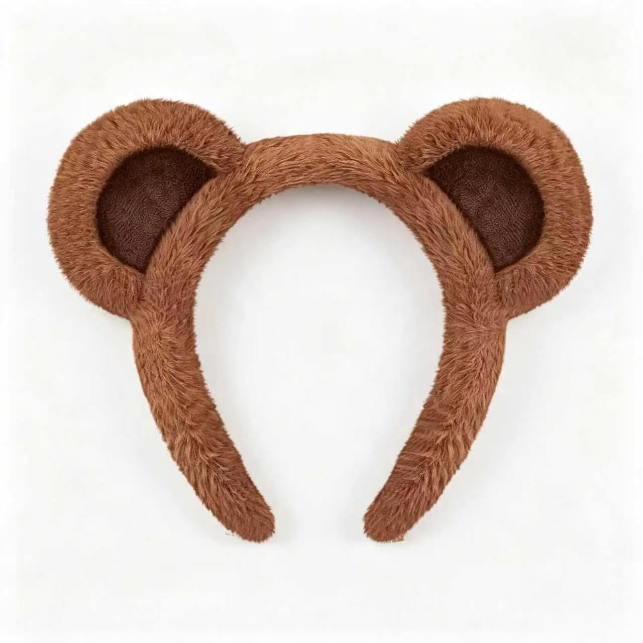 MZinge Fluffy Puppy Dog/Deer/Reindeer/Ears Headband, Animal Ears Costume Headwear for Halloween Cosplay Party, Makeup Accessory (Bear B)