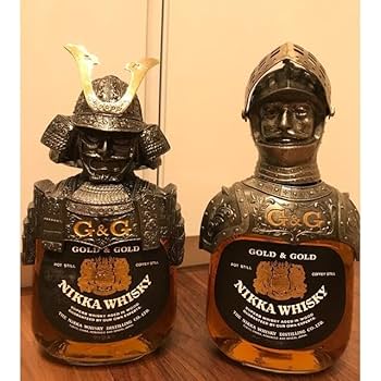 G&G ニッカウイスキー 騎士の兜型ボトル 750ml 新品、未開封 Amazon.co.jp: ニッカ終売品G&G 兜ディスプレー甲冑ボトルカバー