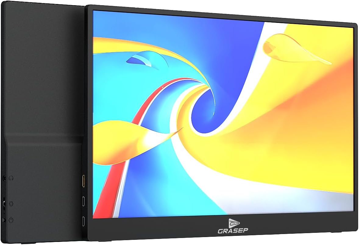 GRASEP Monitor Portátil 15.6” Full HD – Monitor Portátil para Notebook com Tela 1920x1080, 250 cd/m², 76% sRGB, HDMI/Type-C, Som Estéreo – Portátil, Leve e Universal GRASEP Monitor Portátil 15.6” Full HD – Monitor Portátil para Notebook com Tela 1920x1080, 250 cd/m², 76% sRGB, HDMI/Type-C, Som Estéreo – Portátil, Leve e Universal