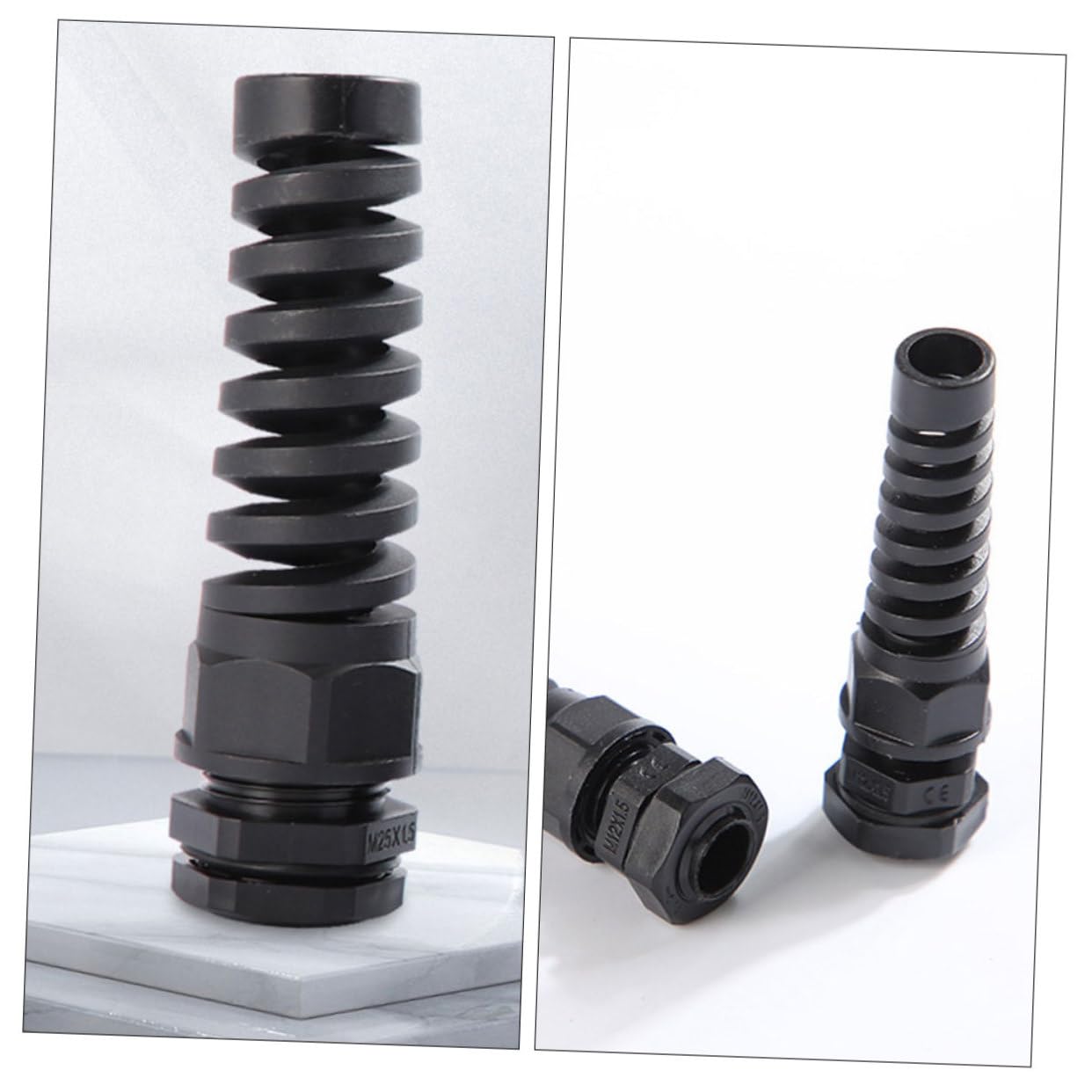 CIYODO Djustable Range Strain Relief Cable Protectors 10pcs Plastic Cable Gland Joints Waterproof Power Cord Strain Relief Connectors