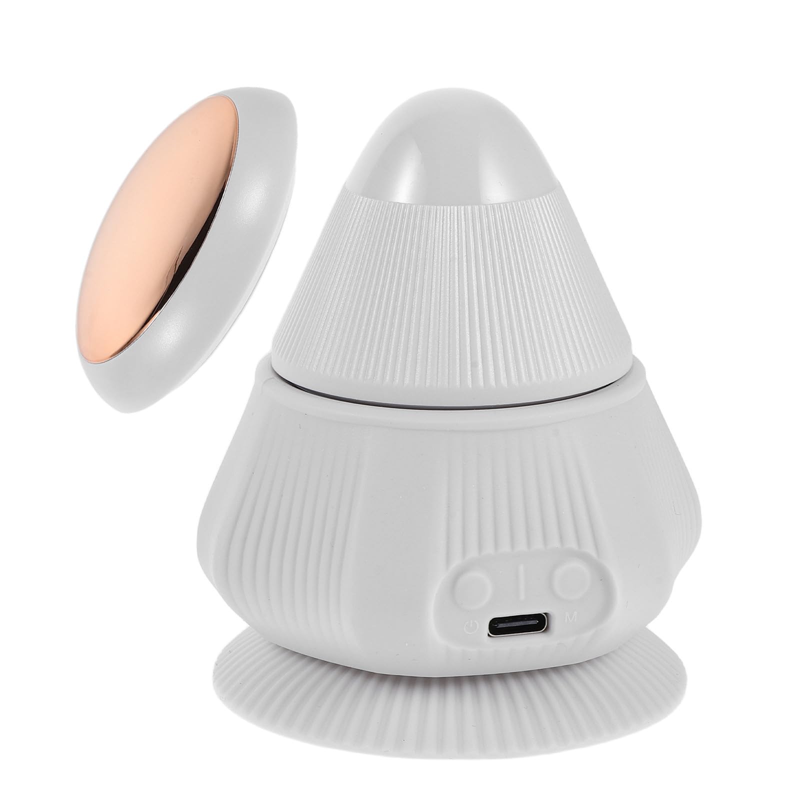 Kichvoe Tragbares Massagegerät für Schulter mit Kegelmassageball Vibrationsfunktion und Saugnapfbasis aus Kunststoff für Büro und Tägliche Entspannung