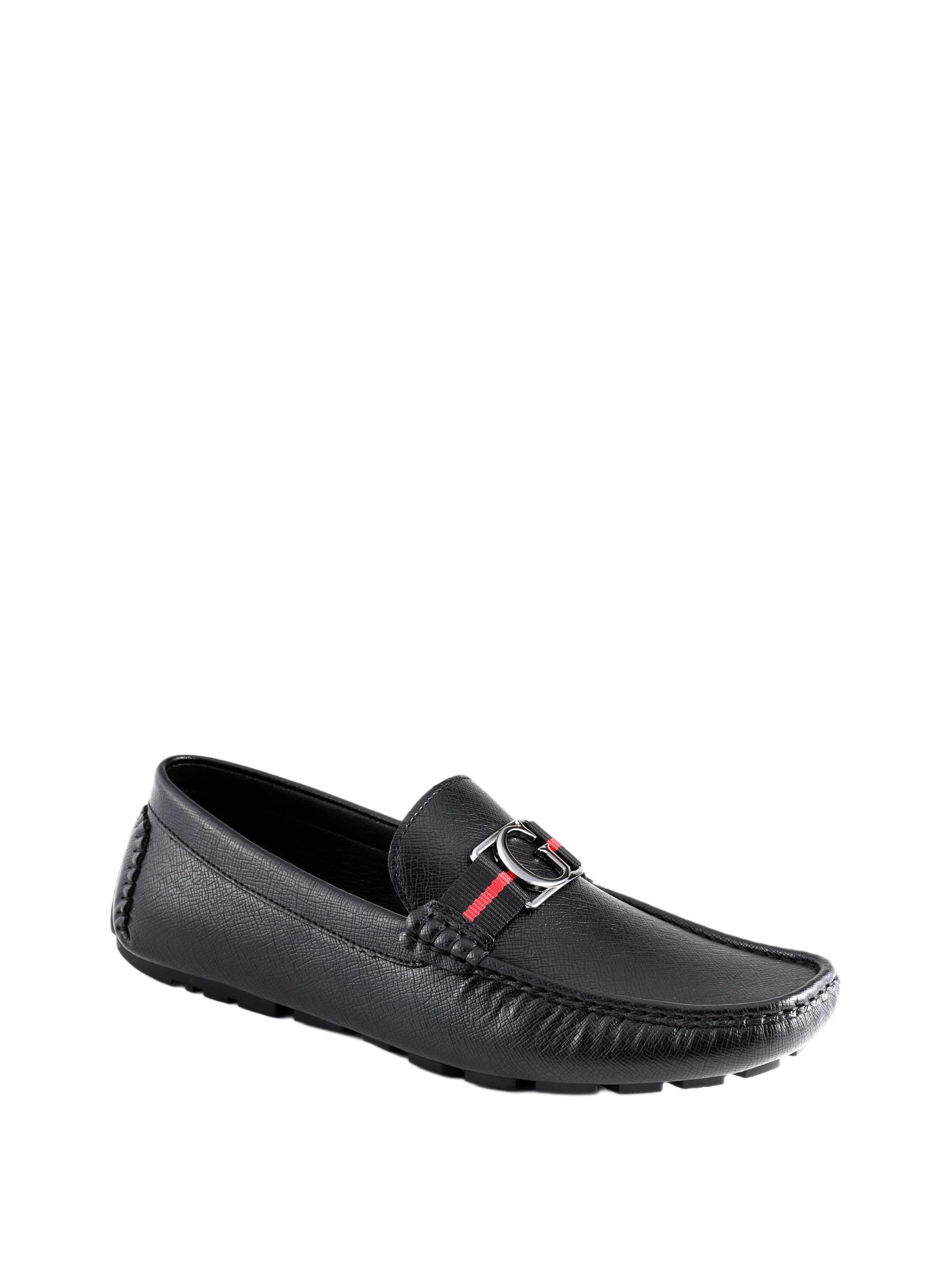 GUESS Men's Askers Driving Style Loafer, Black Saffiano 004, 10 UK