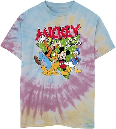 Disney T-Shirt à Manches Courtes pour garçon avec Personnages Funky Bunch, Bleu/