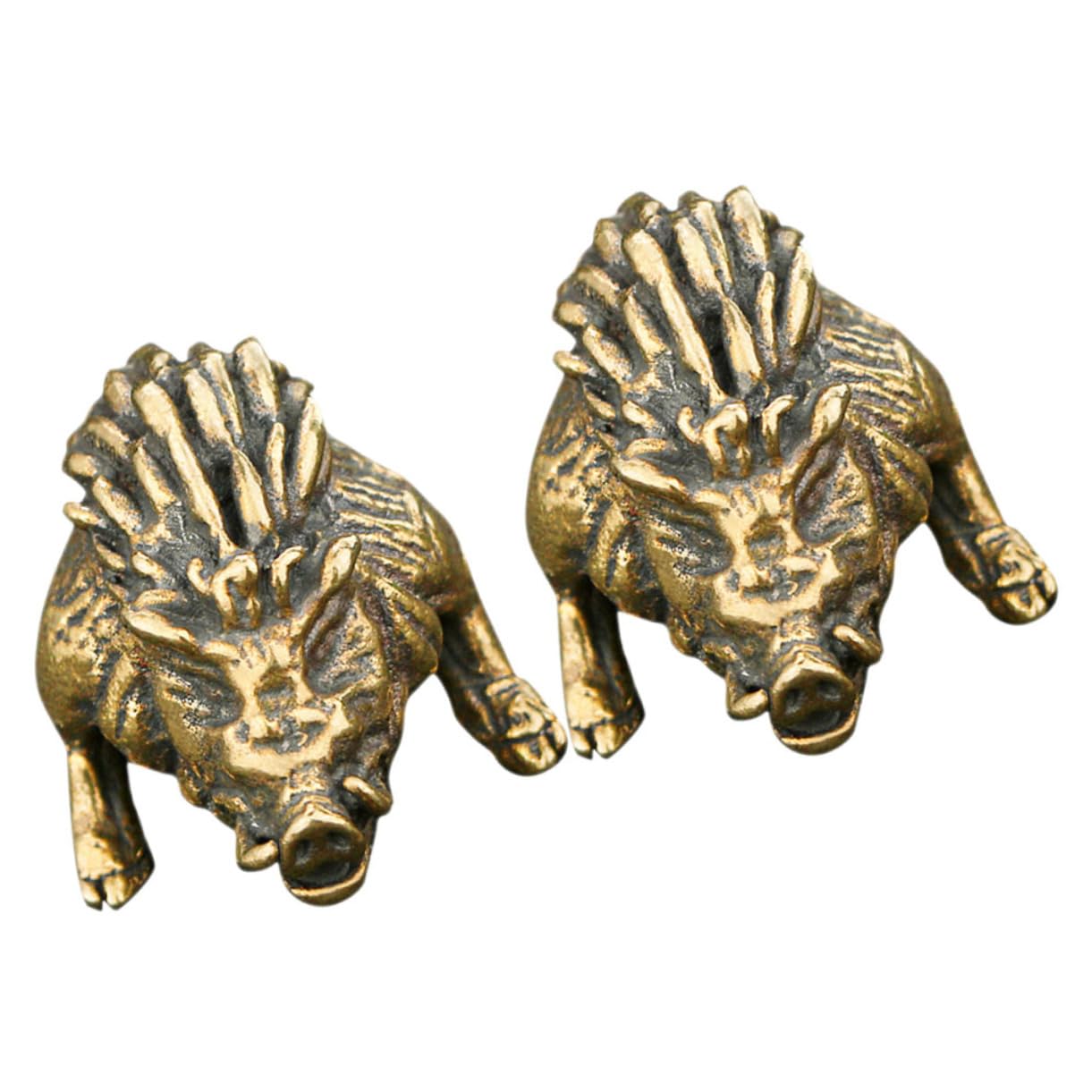 Amosfun 4stücke Vintage Messing Wildschwein Statue Handgefertigte Tierfigur Für Schreibtisch Dekoration Rustikale Brass Tierfigur Für Zuhause Und Büro Handwerkskunst
