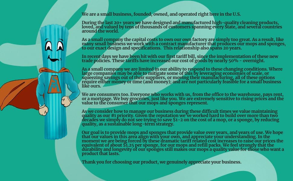 Miniatura 5 de The Super Juego de trapeador de esponja de PVA Jumbo de 16 pulgadas (Mop y 1 repuesto adicional)