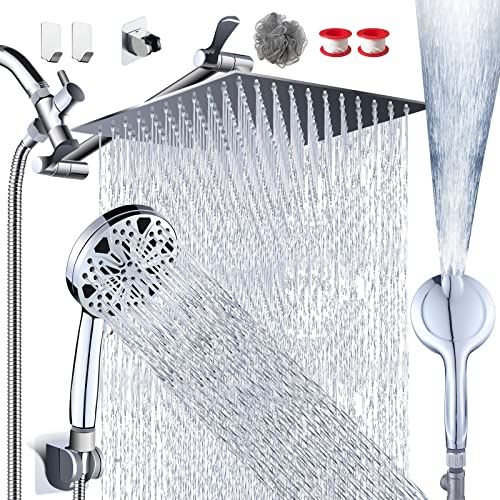 Razime 12''Rainfall Shower Head with Handheld Combo High Pressure 8+2