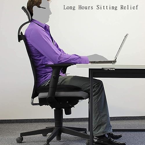 Miniatura 2 de Cojín de asiento de coxis con forma de dona, diseño ortopédico, almohada de espuma viscoelástica para coxis, comodidad de lujo, alivio del dolor