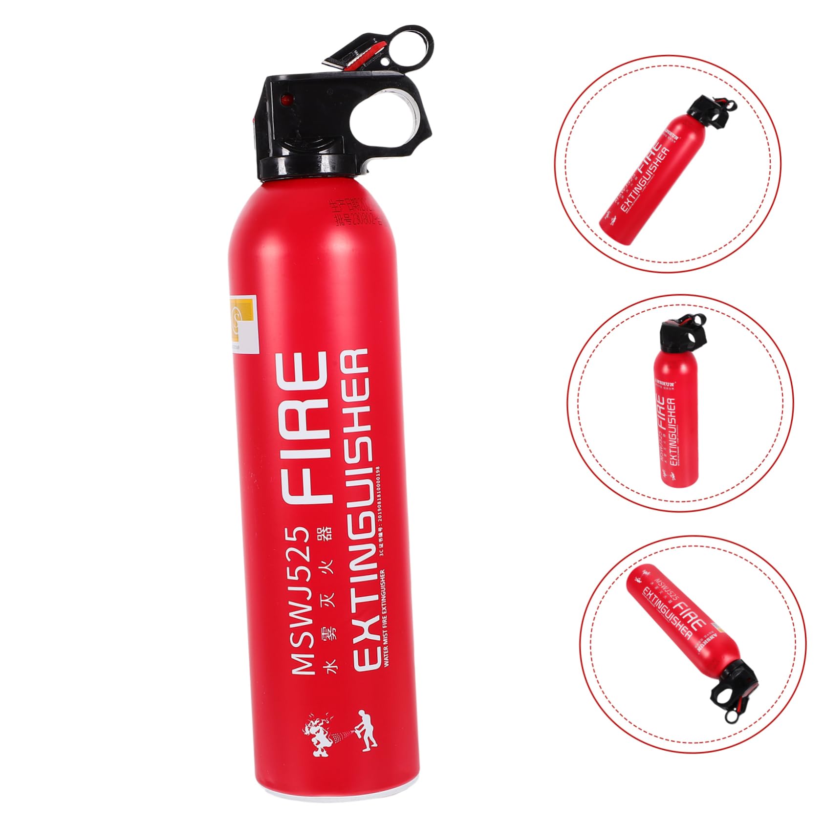 Operitacx Extincteur Voiture Portable Rouge Extincteur Pratique et pour Auto et Maison Sécurité Incendie Facile à Transporter et Fixer