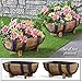 Collections Etc Rustic Half Barrel Planters - Set of 2, Weather Resistant Decorative Accent with Removable Drain Screen