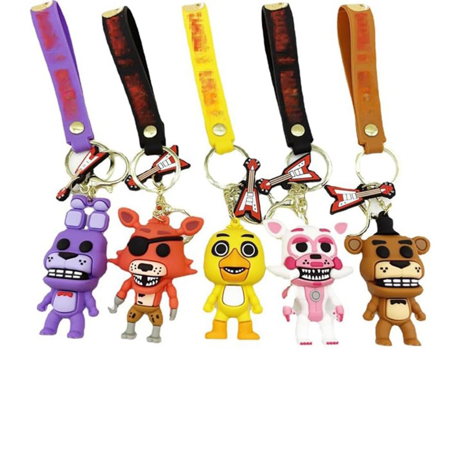 Noblecare 5PCS Keychain | 5 Nights | 3.95x2.95 each For Backpacks–Accessory