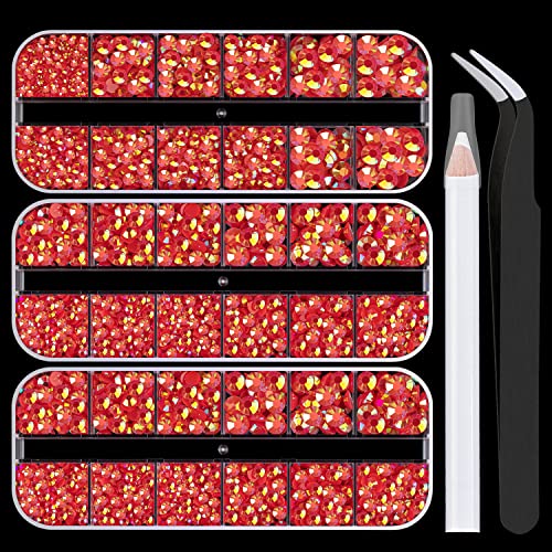 BELLEBOOST 3 Small Pack Red AB Rhinestones for Bedazzling