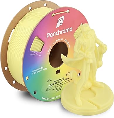 26 – Polymaker Panchroma Celestial PLA Filament, Celestial Light Yellow 1.75mm 3D Printing Filament, Shiny Glittering 3D Printer PLA Filament, Fi…