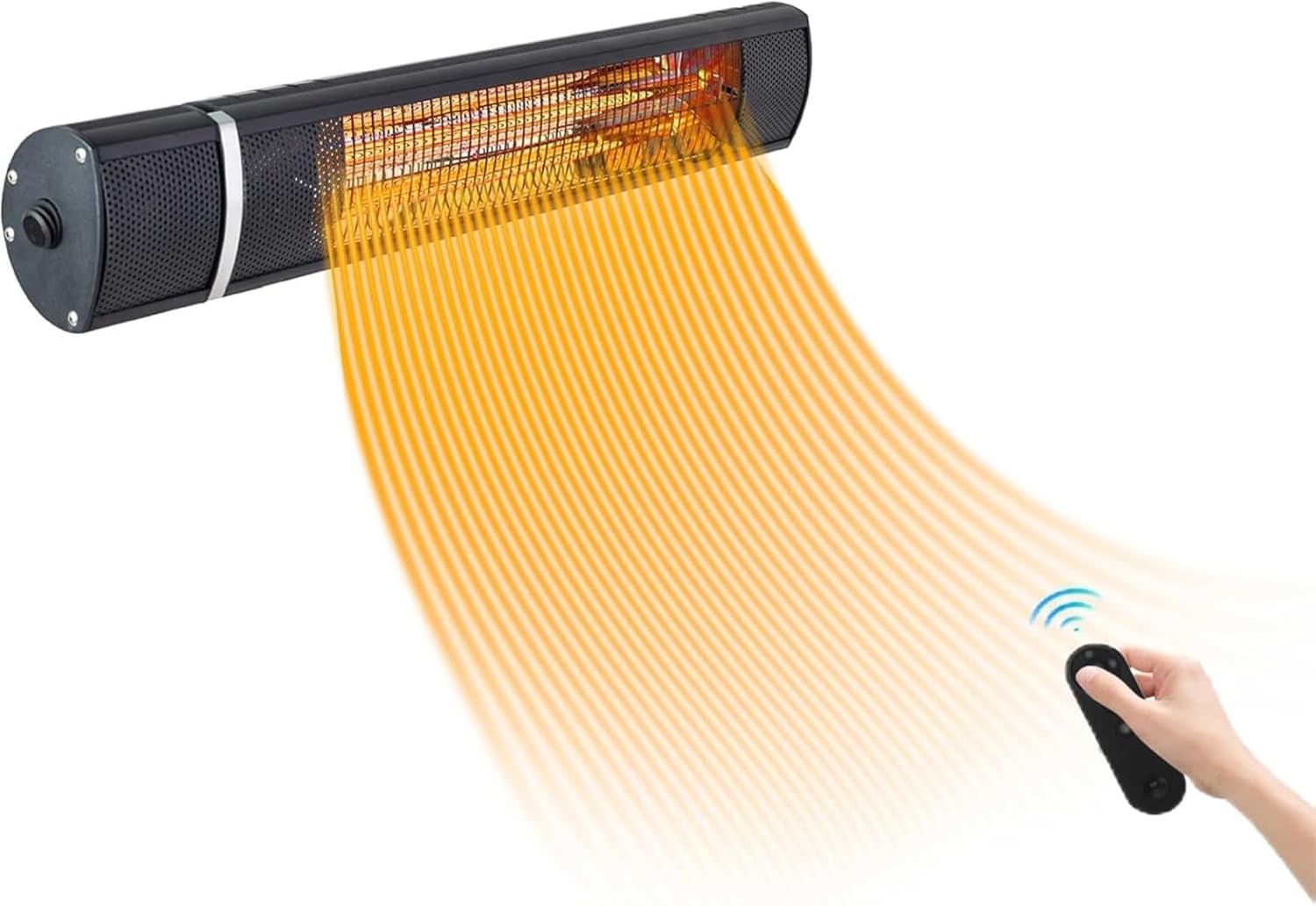 Breaklock1 秒速暖の 1500W 電気ストーブ (ハロゲンヒーター)。省エネ、自立型/壁掛け式両対応。3 種類暖房設定、I