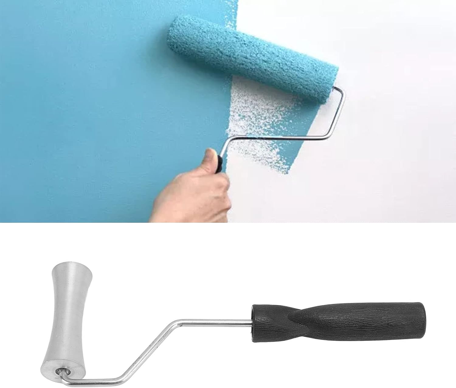 Fiberglass Bubble Roller Paddle Tool, Aluminium Alloy and Plastic Construction, Ergonomic Handle, Compact and Portable, Efficient Defoaming for Home Improvement Projects, 90mm Conc