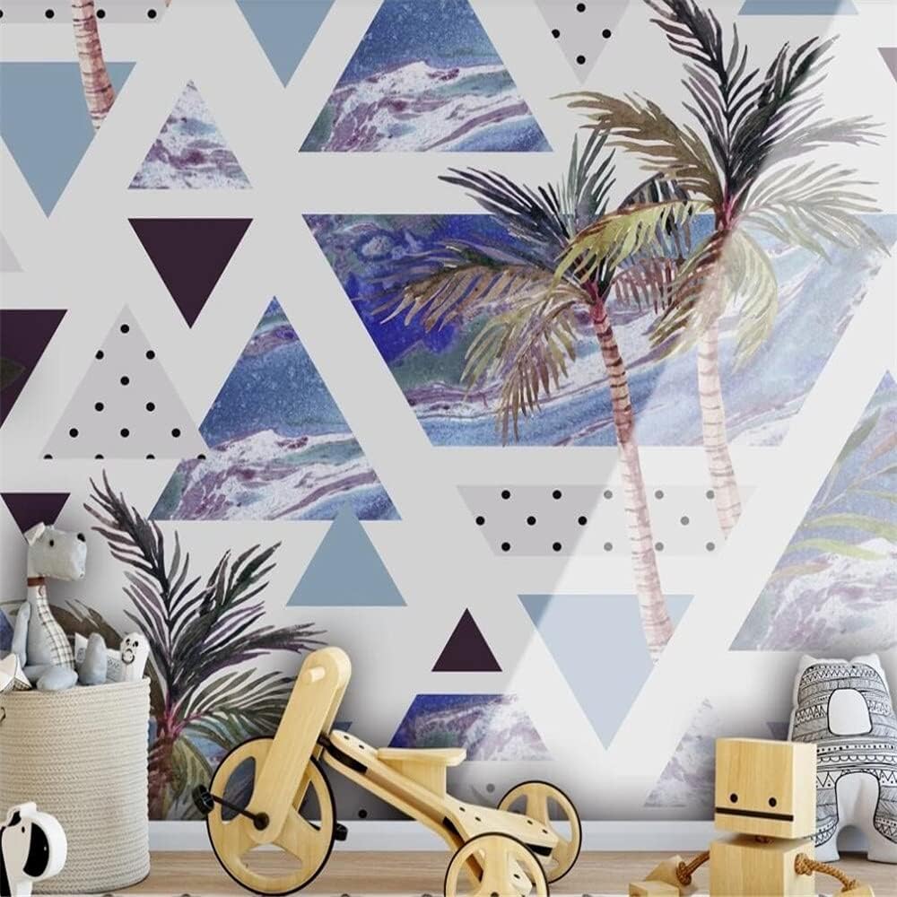 SKYROPNG Wallpaper Large Fresco Blue Triangle Geometric