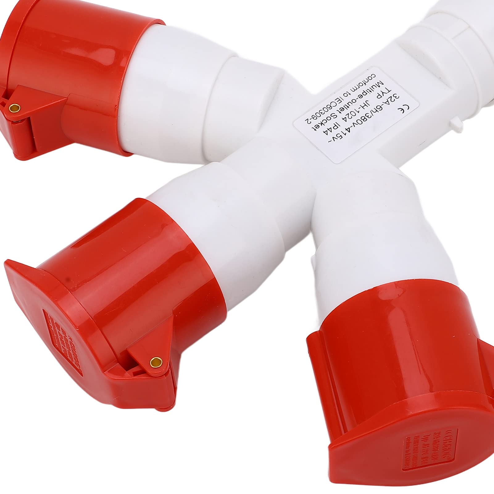Spina per Sito Industriale 2P N E Spina Industriale 1 Ingresso 3 Uscite Prese Multiple a 4 Pin Alimentazione Connettore Elettrico 32A 380‑415V