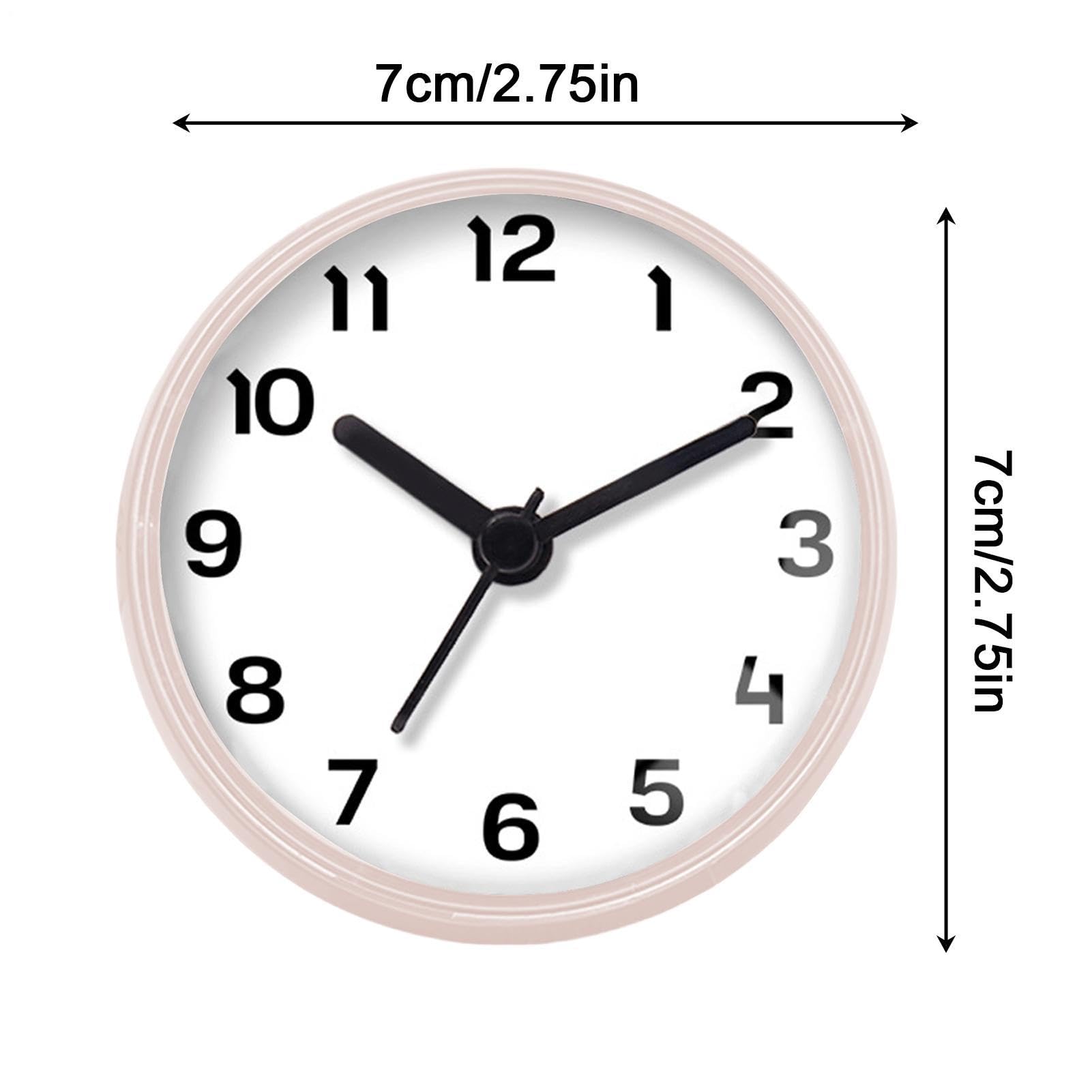 Pequeño reloj de pared - Alarma de ducha impermeable, carcasa de PVC ABS de alta durabilidad, ventosa confiable, flexible | Dormitorio baño cocina Sauna interior piscina apartamento artículos