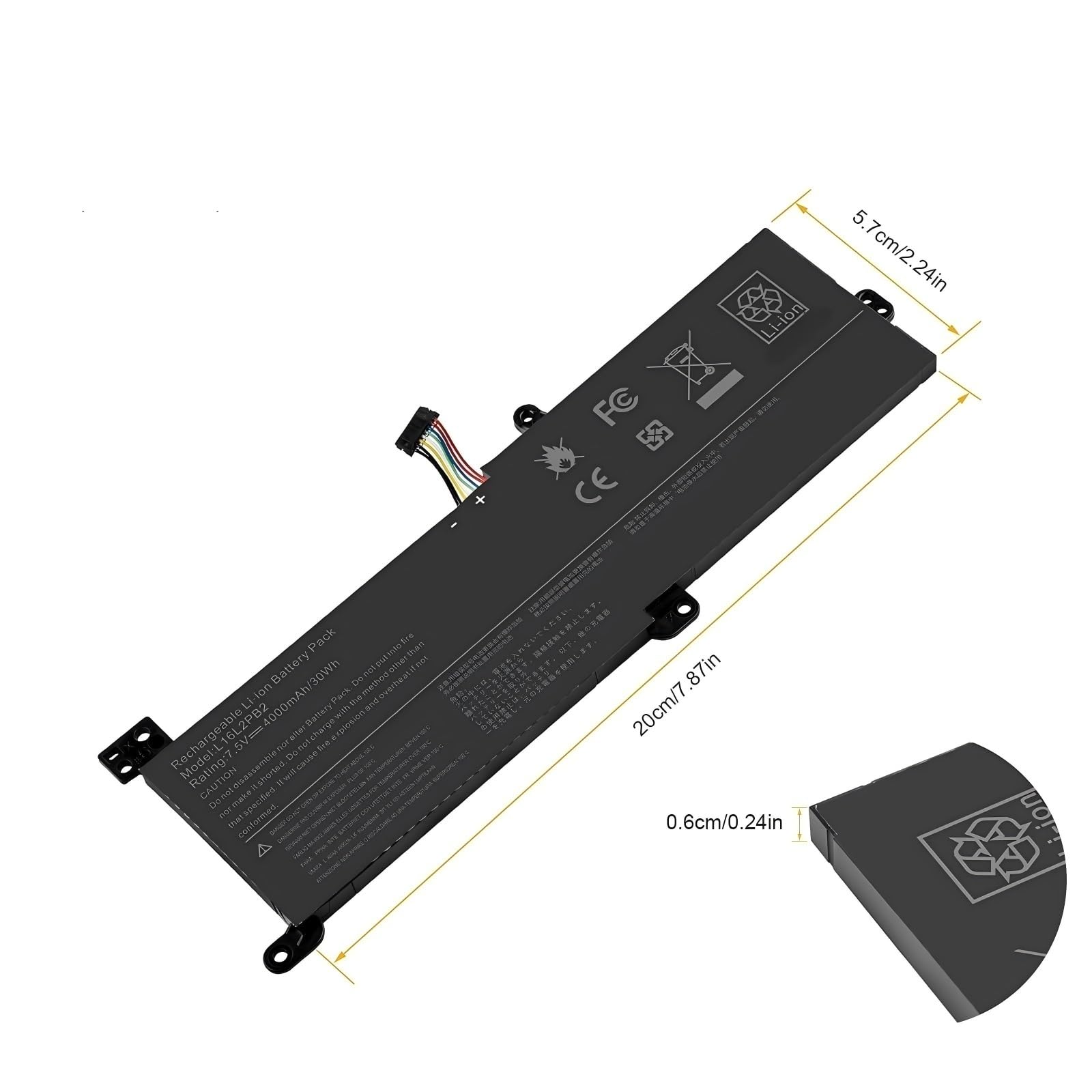 Batería for computadora portátil L16M2PB2 L16C2PB2 L17L2PF1, Compatible con Lenovo IdeaPad 330 320 S145 330-15IKB 330-15AST 320-17IKB S145-15AST S145-15IWL L16L2PB2.