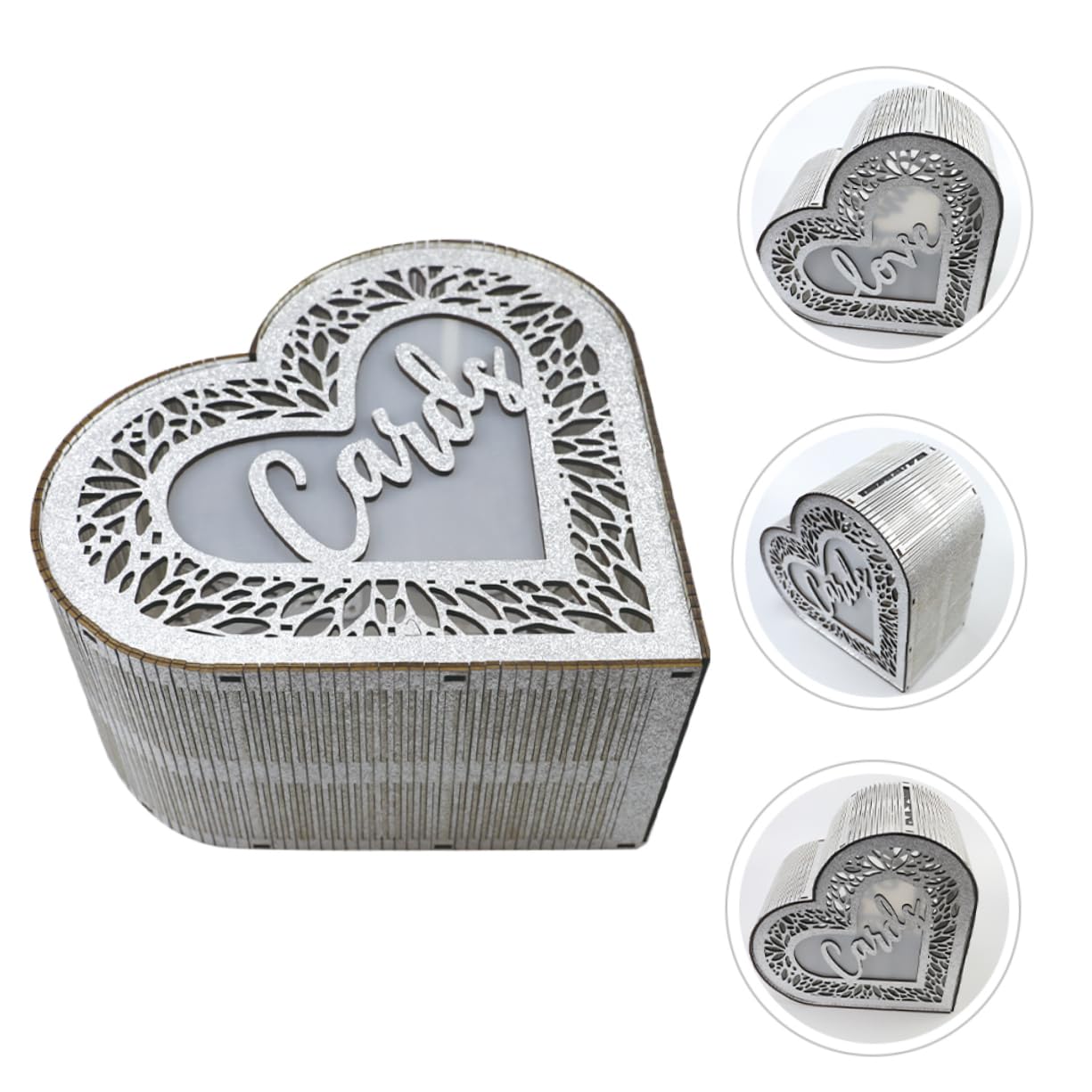 Scatola Decorativa A Forma Di Cuore in Legno Contenitore Per Biglietti Di Nozze E Anniversario Elegante E Personalizzabile