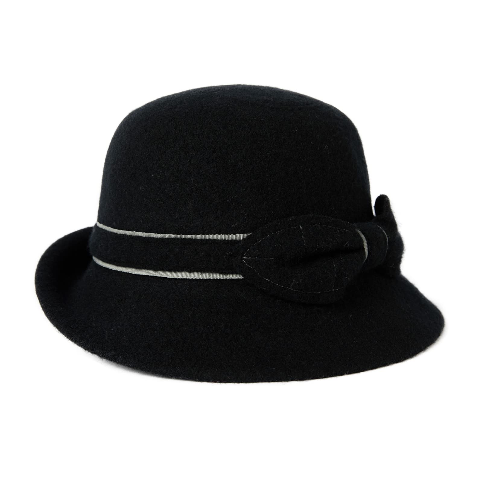 Comhats Winter Cloche Hats Women Ladies Wool Bucket Hats 1920s Bowler Vintage Hats Church Derby Hats