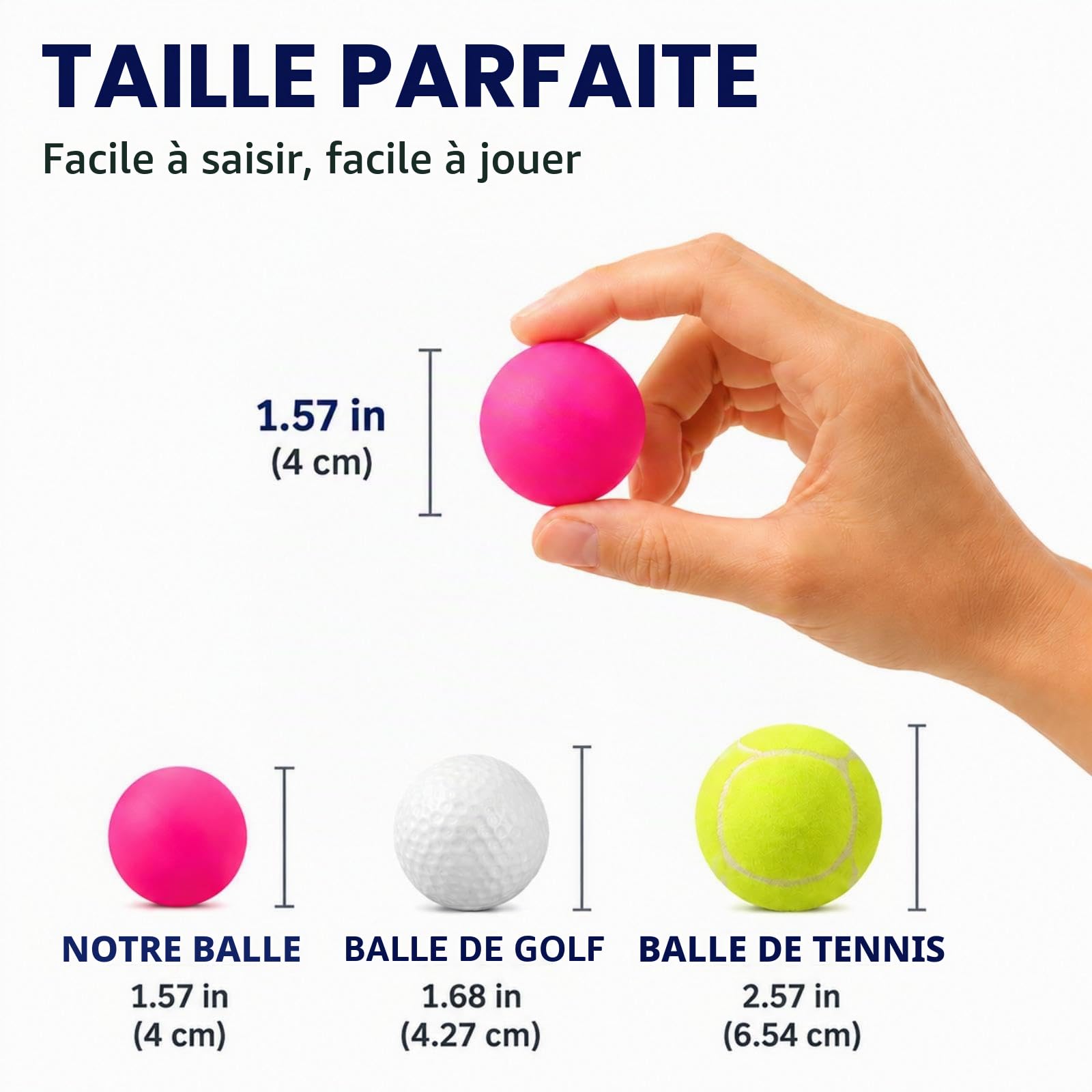 Sumind 5 Pièces Balles de Plage de Remplacement Balles de Rechange de Pagaie de Plage Balles de Plage Supplémentaires pour Activités de Plein Air, Assortiment de Couleurs Haute Visibilité
