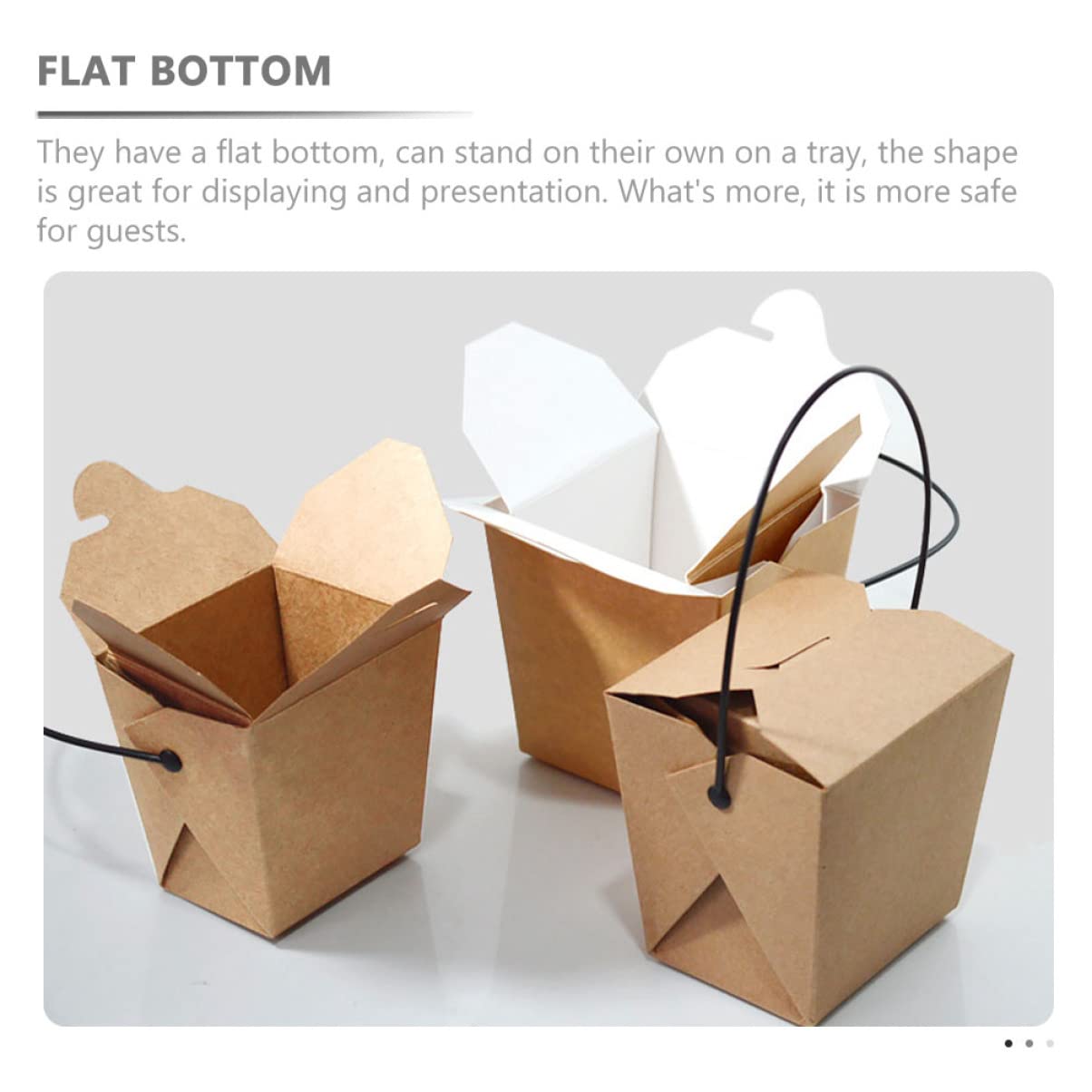 Unomor 20Pcs Portable Food Take Out Boxes Chinese Take Out Containers for Snacks Fried Foods Bbq Lightweight Convenient Design for Parties and Gatherings