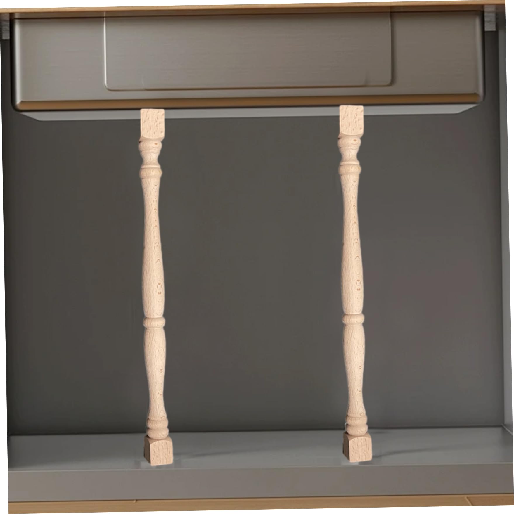 Husillos de madera, husillos de madera, 6 piezas de 13x1 pulgadas, balaustre sin terminar para bricolaje, para escaleras, pasamanos, carpintería, muebles