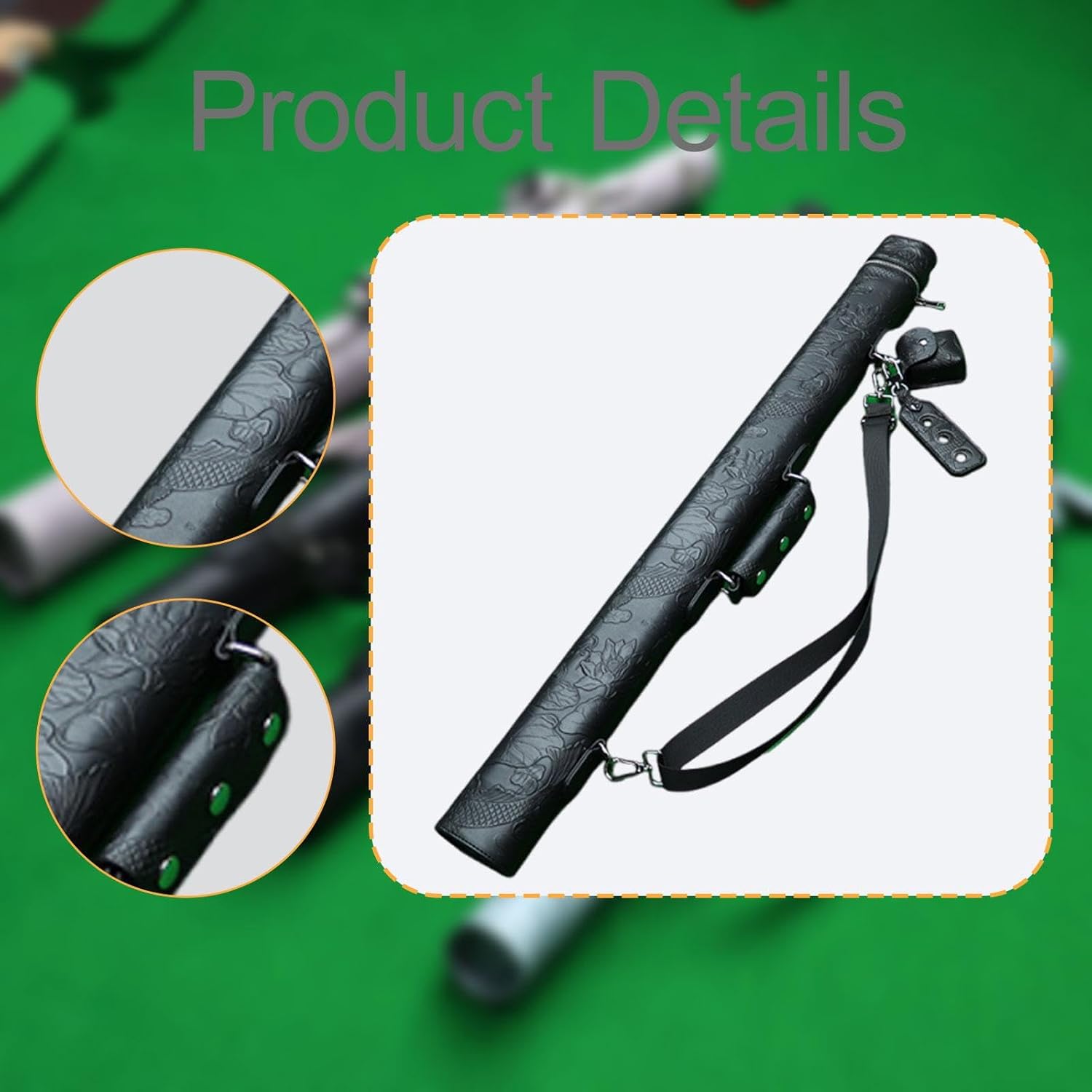 ＫＬＫＣＭＳ ビリヤードプールキューケースキャリーバッグ傷防止ポータブルオーガナイザー軽量キャリアプールキュープロテクター収納ポーチ