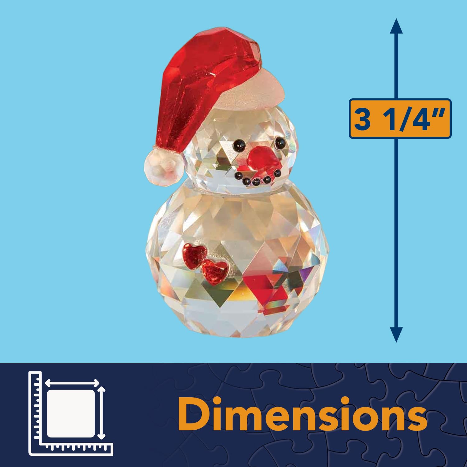Amazon.com: Bits and Pieces Small Crystal Snowman Figurine