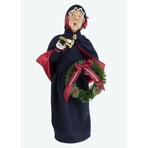 Byers' Choice Salvation Woman Wreath 4411G from The Salvation Army Collection Collection (New 2023)