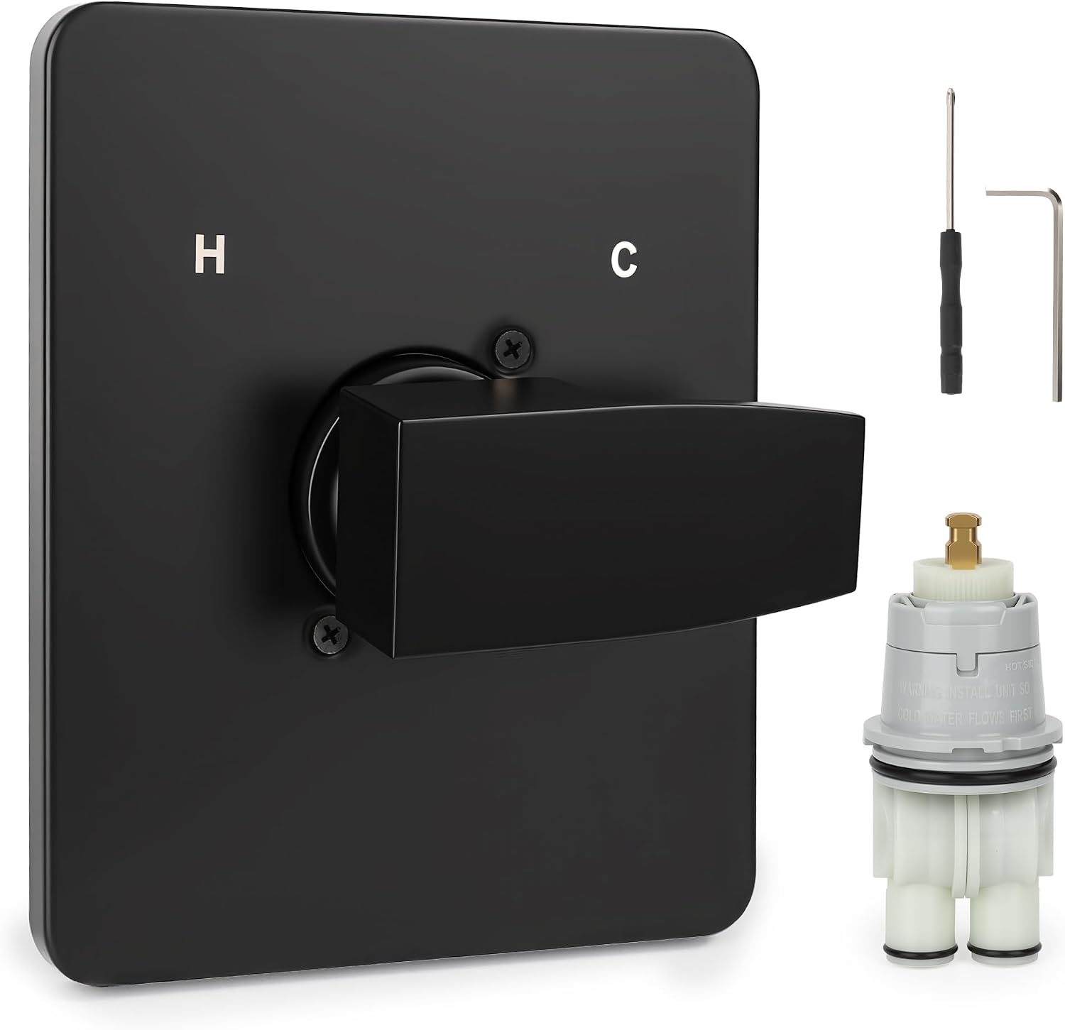 Replacement For Delta13/14 Series Shower Handle Trim Kit | Compatible With Delta Faucet Shower Valve And Faucet Velum Includes Pr46074 Cartridge Matte Black