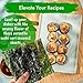 Fusion Select 50 Full Sheet Roasted Seaweed Sheets for Sushi Rolls - Japanese Nori Sheets For Sushi, California Roll, Onigiri, Musubi, Maki, Bento, Dried Seaweed Snack - Full Sheets of Yaki Nori