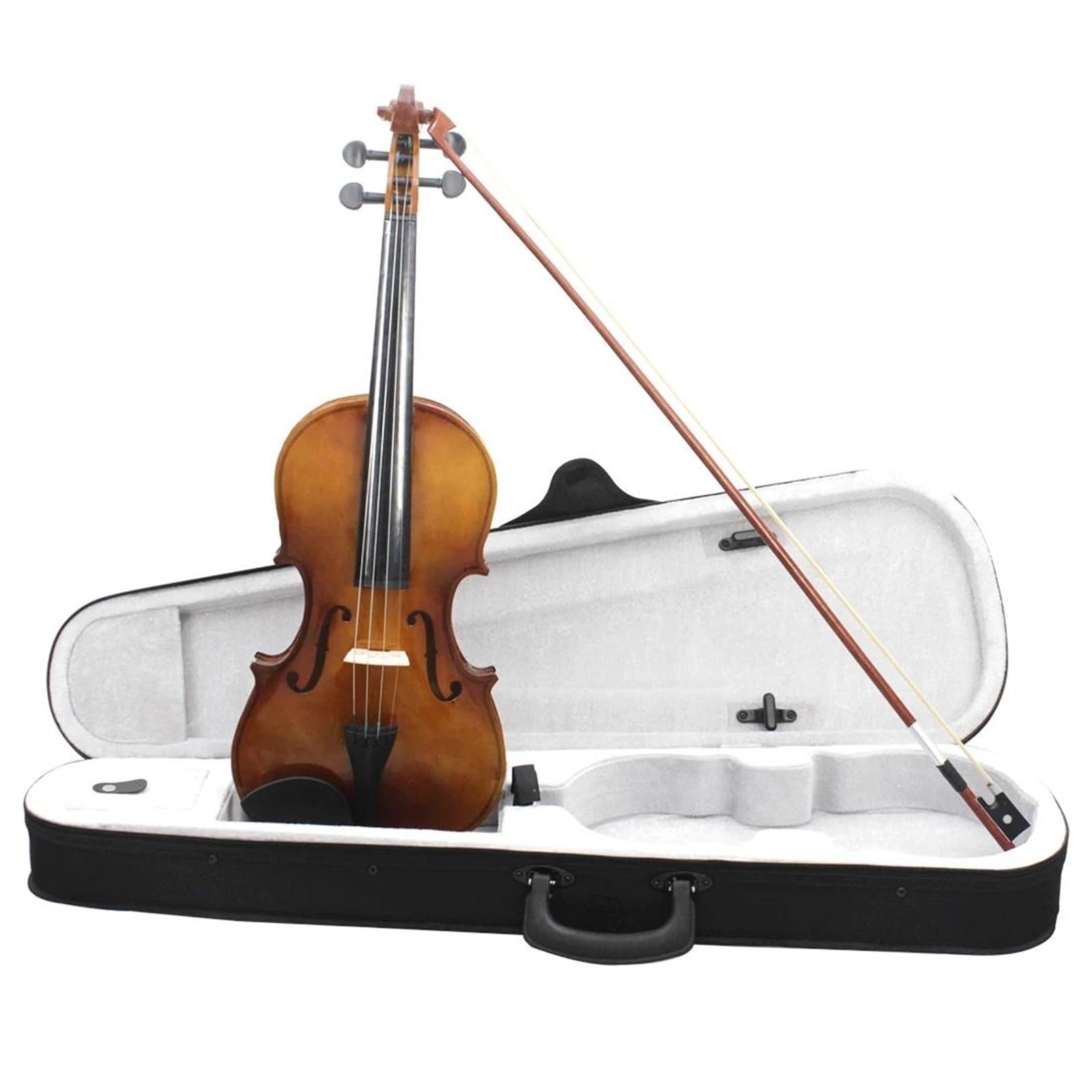 Violini Acustici Violino Acustico In Legno Massello Di Tiglio 1/4 Colore Naturale Set Con Archetto E Custodia(1-4Violin)