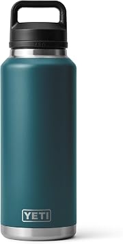 YETI Rambler 46 oz Bottle, Leakproof, Vacuum Insulated, Stainless Steel with Chug Cap, Agave Teal