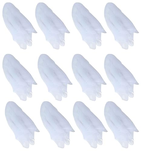 Hoerev Marca Malabares y pañuelos de Baile Paquete de 12 Aprox,40cm x 40cm,12 Blanco